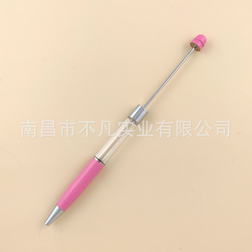 Punto al por mayor de metal tubo vacío bolígrafo DIY cristal diamante flor seca Shell con cuentas de pluma transparente varilla media pluma de aceite