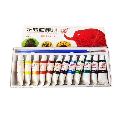 Manufacturer wholesale 12 colors 5ml gouache paint set watercolor gouache oil painting painting graffiti DIY art paint