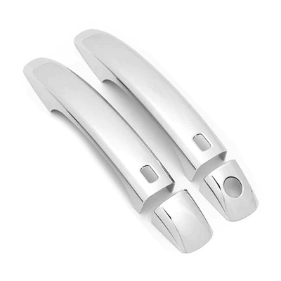 Suitable for 08-15 Audi A4 B8 A4L S4 door outer door bowl handle decorative frame modification protective sticker (Other Automotive Exterior Supplies) - two-door-single-hole-double-wisdom-plating