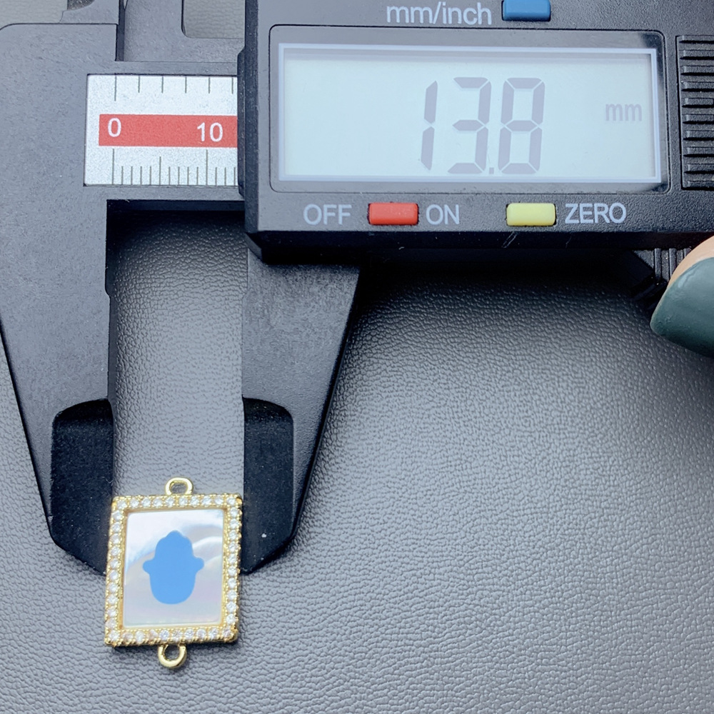 Fashion Heart Shape Copper Inlay Turquoise Shell Zircon Bracelets