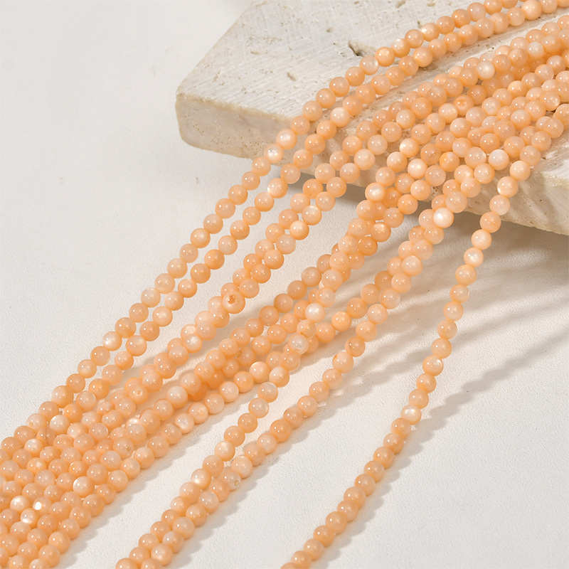 14g Weight Beads Jewelry Making Type DIY Jewelry Accessories Classification 1 Piece Quantity Shell Material Round Pattern Polishing New Product Design Vacation, Simple Style Style 1 Piece Shell Round DIY Jewelry Accessories Beads 14