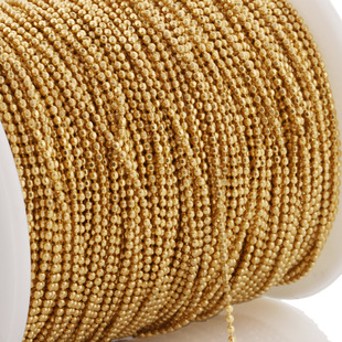 18k Gold Stainless Steel Faceted Bead Chain Chamfer Bead Chain Multi-specification Bean Chain diy Bracelet Necklace Tassel Flash Chain