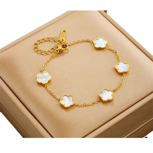 Ins flowers new light luxury small flower bracelet, high-end women's personalized bracelet, temperament bracelet