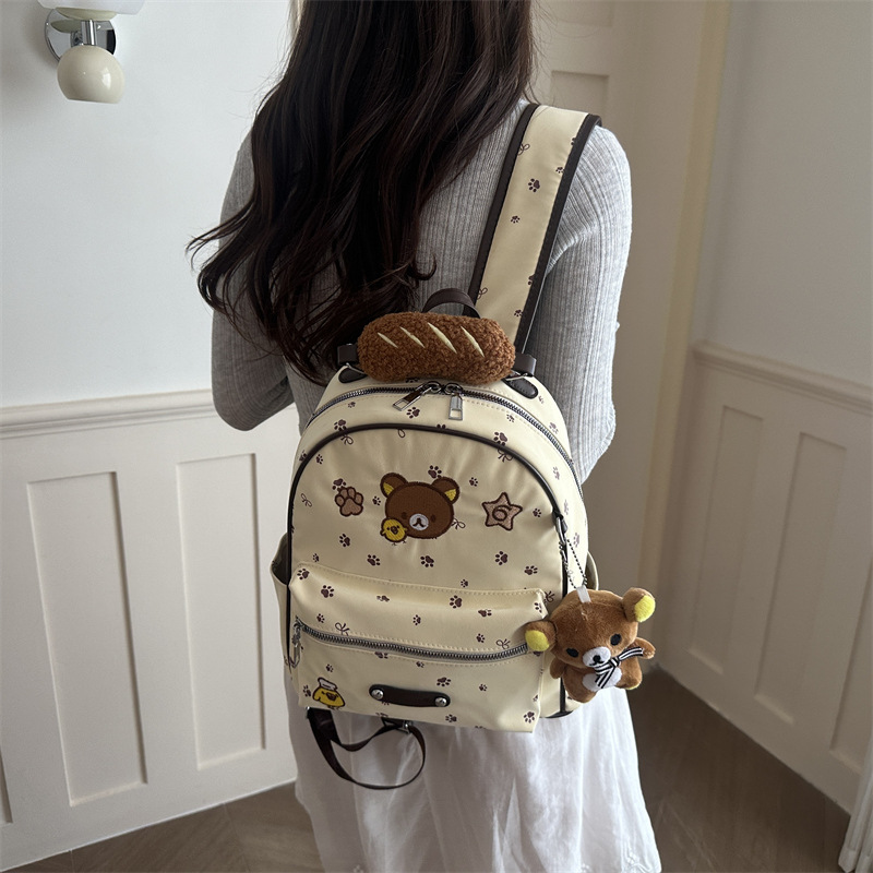 2026 nuevo lindo oso mochila de gran capacidad para salir mochila ligera de alto valor de los estudiantes de clase mochila para mujeres