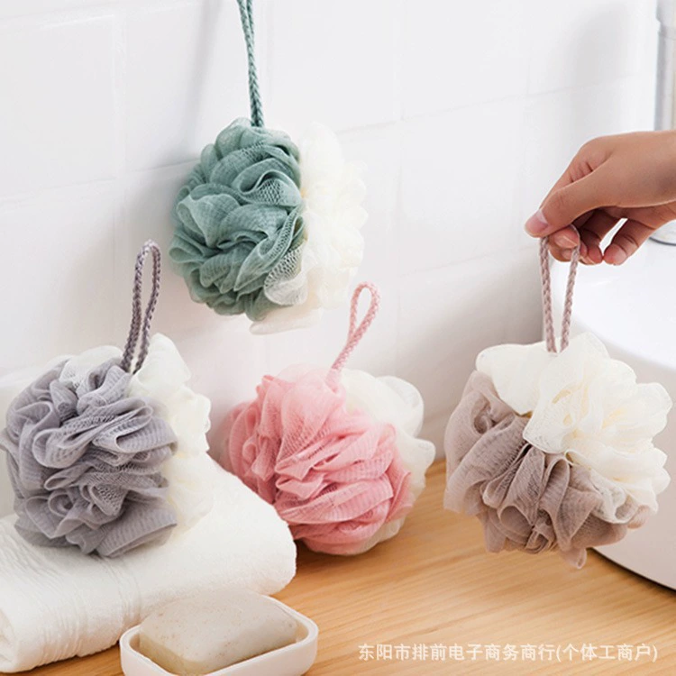 Двухцветный шарик для ванны, мягкий отшелушивающий bath продукт