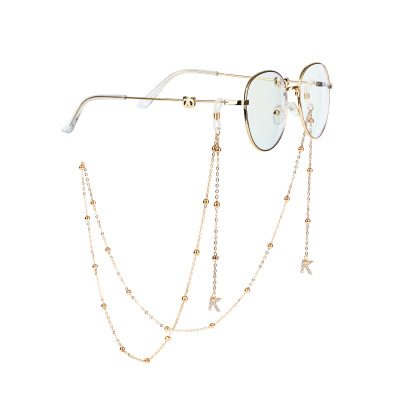 Europe and America Cross border letter Eyewear chain fashion new pattern butterfly Franz glasses Lanyards star butterfly sunlight Eyewear chain