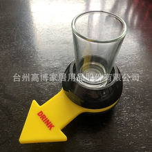 娱乐抽奖游戏转盘助兴喝酒箭头酒杯 俄罗斯赌酒小轮盘KTV酒吧道具