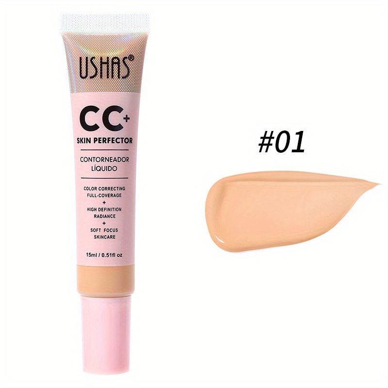 USHAS Cross-border 6 colores corrector hidratante e ilumina el tono de la piel de larga duración sin maquillaje base líquida impermeable corrector aislado