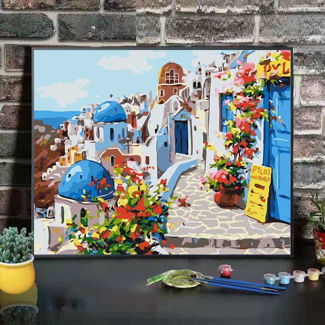 Handmade Digital Oil Painting DIY Manufacturer Wholesale Export Domestic Sales Amazon Aliexpress Independent Station Landscape Decorative Painting