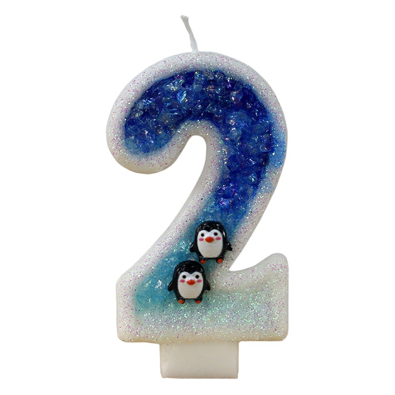 Velas numéricas en caja con pingüino, diseño glaciar antártico, para Amazon – Mayorista de Yiwu