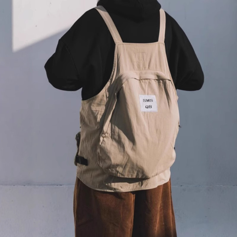 Japanese Style High Street Large Flap Pocket Pants Design Vest for Boys New Trendyy Layering Loose Casual Workwear Vest Trendy