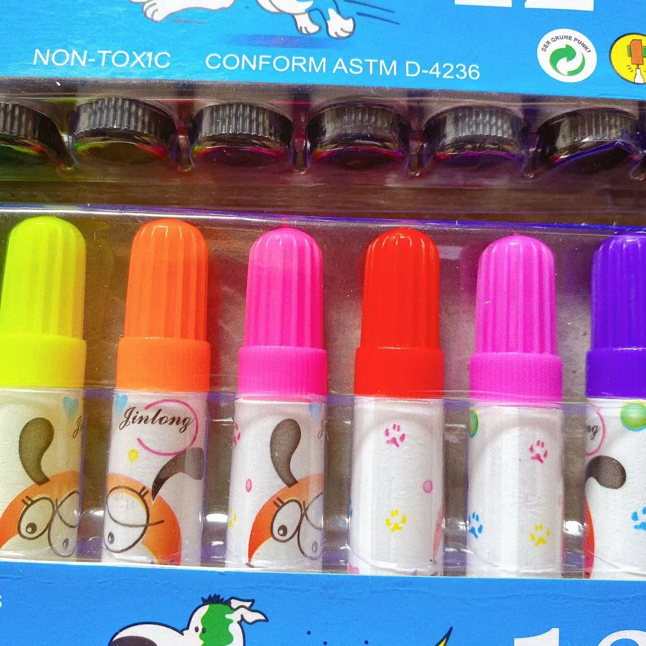 Bolsas de 12 colores pinceles de acuarela para niños pinceles de graffiti para bebés pinceles de dibujos animados de dos yuanes de papelería