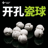 萍乡科源 供应可加工定制耐磨开孔瓷球填料 惰性氧化铝开孔瓷球