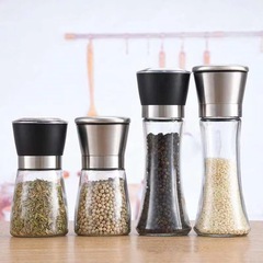 手動黒胡椒研磨瓶ステンレス胡椒研磨器ガラス海塩胡椒粉サンショウコーヒー研磨器