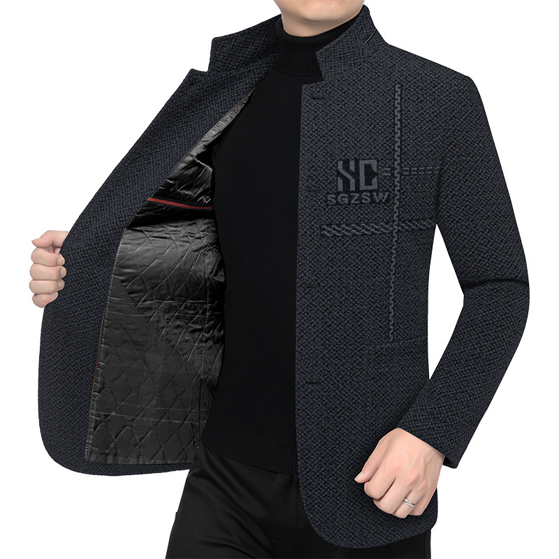 2026 Autumn and Winter New Style Middle-Aged Men's Cotton Chenille Jacket Casual Outerwear for Middle-Aged and Elderly Men Dad
