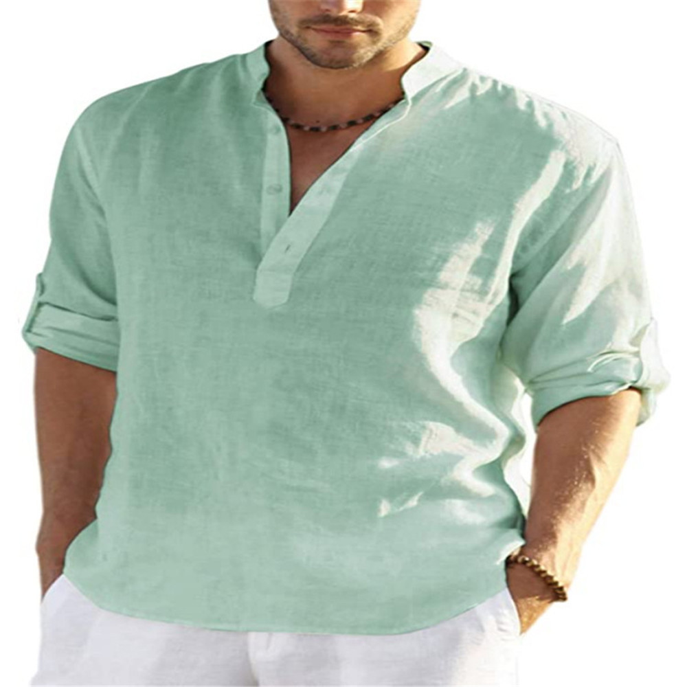 Men's Solid Color Blouse Men's Clothing display picture 8