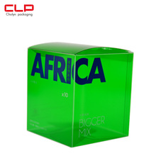 满版印刷透明pet塑料包装盒 折叠pvc正方形玩具盲盒 渐变色胶盒子