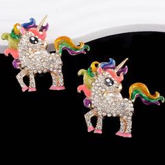 新しいファッションのポニーブローチ高級感のある胸の花ファッション義烏アクセサリーの女性馬動物ピンの美しい配合