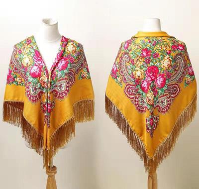 Large square scarf tassel Autumn and winter new pattern Foreign trade thickening printing scarf Europe and America Russia Shawl Manufactor wholesale