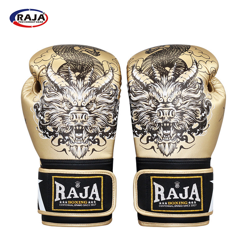 RAJA King Boxing Gloves Adult Male Sanda Fighting Muay Thai Professional Boxing Gloves Wholesale Generation