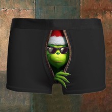 欧美跨境外贸时尚新款3D数码印花男士内裤日常内穿舒适弹力四角裤