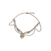 Cute crystal with tassels, necklace, advanced chain for key bag  from pearl, french style, light luxury style, wholesale