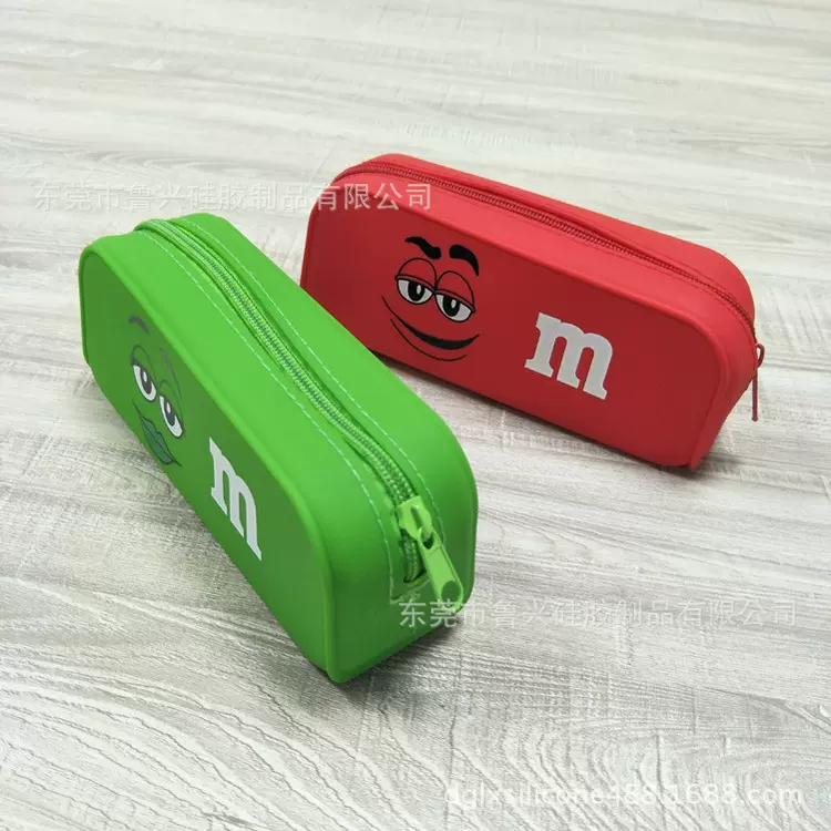 厂家供应硅胶铅笔袋大容量学生拉链文具收纳笔袋化妆包女士拉链包