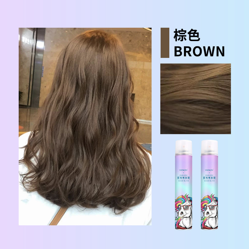 VANGIN 使い捨てカラースプレーヘアスプレー染色一時的な洗えるヘアカラースプレー|undefined