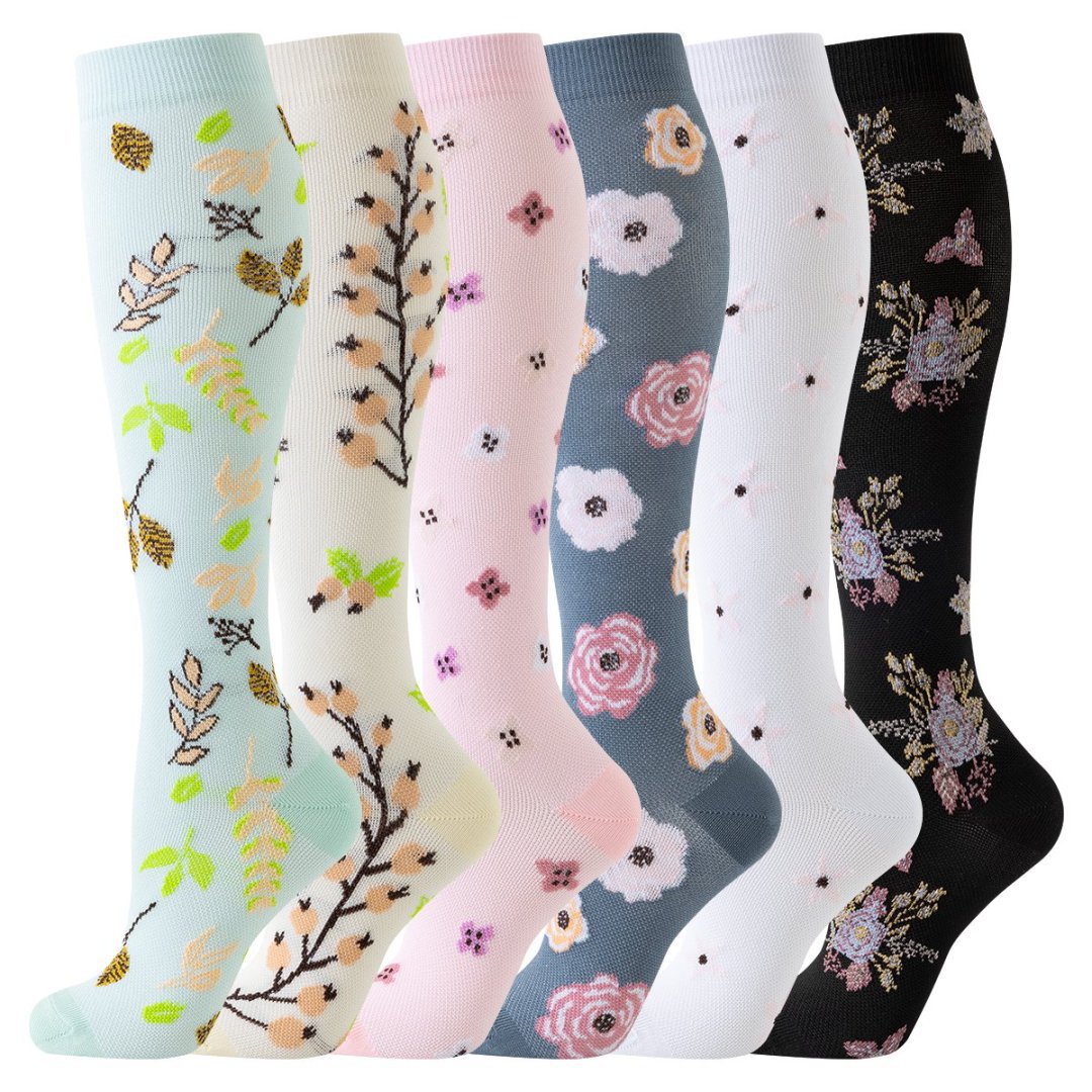 Calcetines elásticos, calcetines de compresión, calcetines para pantorrillas, calcetines deportivos, calcetines de compresión deportivos para correr para hombres y mujeres