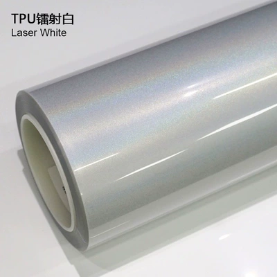 Auto Color Change Film, Factory Direct Sales Self-Healing Paint - tpu-laser-white-152m-15m