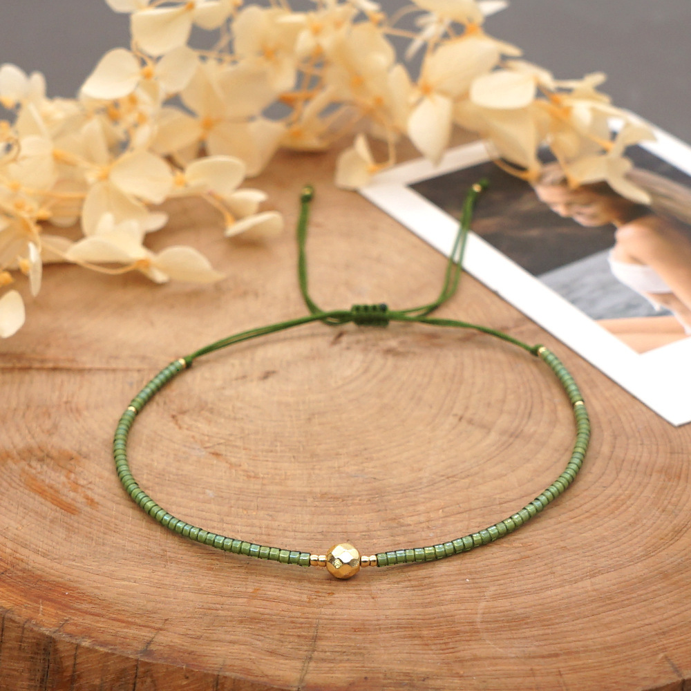 Round Pattern 1 Piece Simple Style Round Beaded Pearl Women's Bracelets