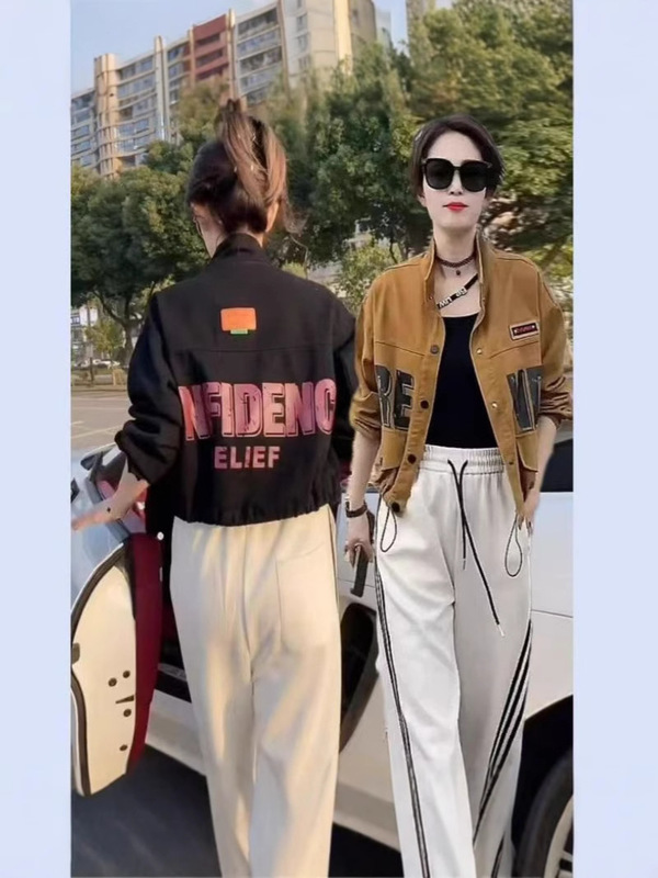 时尚休闲短外套女士2025春季新款小个子气质炸街宽松百搭夹克上衣|undefined