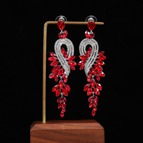  New Pair of Exaggerated Retro Earrings Multi-Color Optional Phoenix Pattern Fashion Hot Sale New Year Earrings