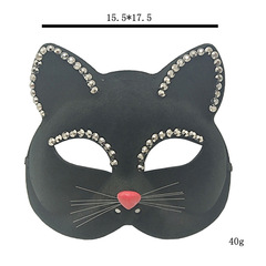 Costume party nightclub cute sexy plush half-face cat mask cross-border Halloween factory wholesale mask