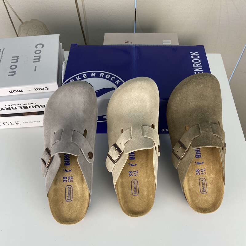 2026 Summer Genuine Leather Cork Birkenstock Shoes for Couples, Autumn Closed-Toe Slip-On Sandals for Outdoor Wear 2026 Summer Genuine Leather Cork Birkenstock Shoes for Couples, Autumn Closed-Toe Slip-On Sandals for Outdoor Wear