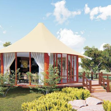 Tienda móvil al aire libre B & B Star Room Hotel Red Camp Vacaciones Carpa semipermanente Gran espacio al aire libre