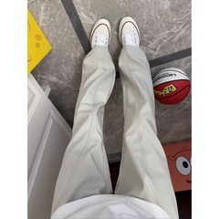 美式微喇裤子男款夏季斜切速干冲锋裤软壳防水风直筒显腿长休闲裤
