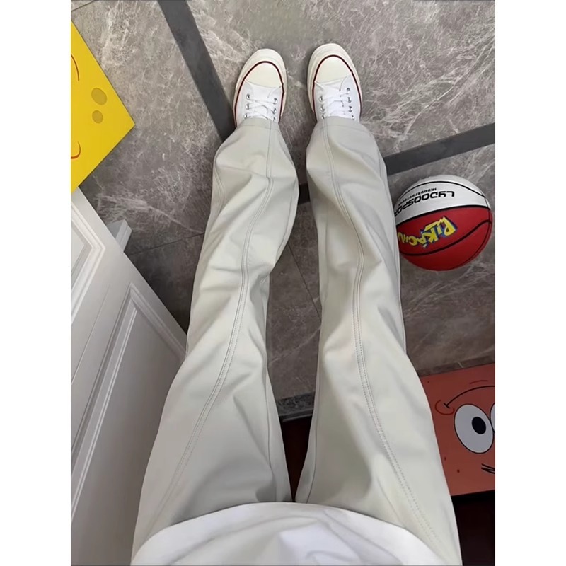 美式微喇裤子男款夏季斜切速干冲锋裤软壳防水风直筒显腿长休闲裤|undefined