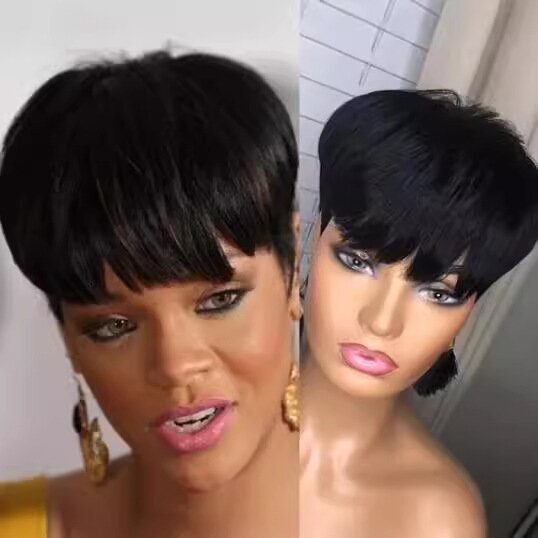 2024 Cross-Border Popular European and American Wig Black Fluffy Short Curly Hair Brazilian Wig Wig Matte Silk Rose Net 2024 Cross-Border Popular European and American Wig Black Fluffy Short Curly Hair Brazilian Wig Wig Matte Silk Rose Net