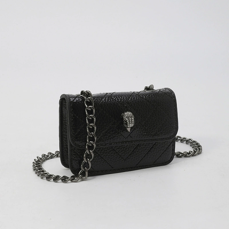Женская универсальная стеганая цепочка с вышивкой, маленькая квадратная сумка, новинка 2024, высококачественная текстурированная супер популярная мини-сумка через плечо
