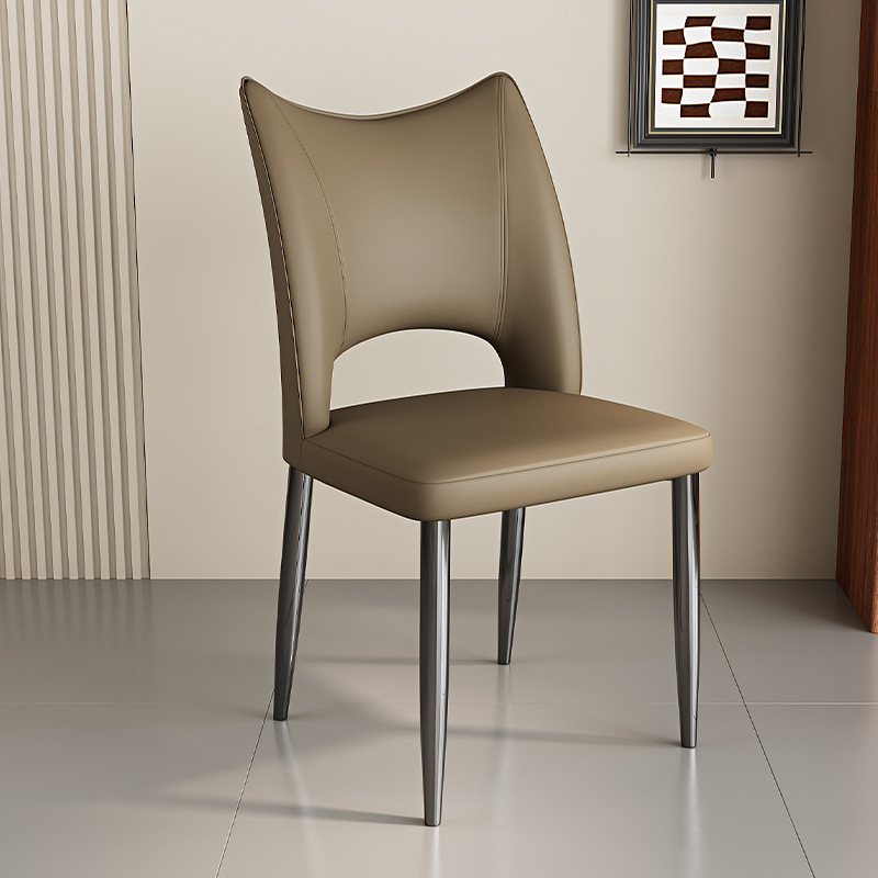 Silla de comedor de lujo ligera moderna nórdica, silla de respaldo para el hogar, silla de negociación de hotel, silla de comedor, mesa y silla de comedor, restaurante de ocio, taburete simple