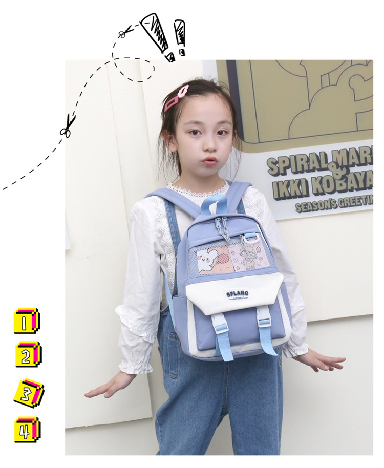 Solid Color Casual Daily Kids Backpack display picture 1