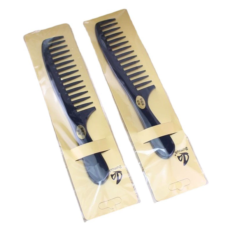 Пластиковый черный большой зубной гребень студенческий гребень для завивки волос независимая упаковка бытовой гребень для волос два юаня поставка оптом