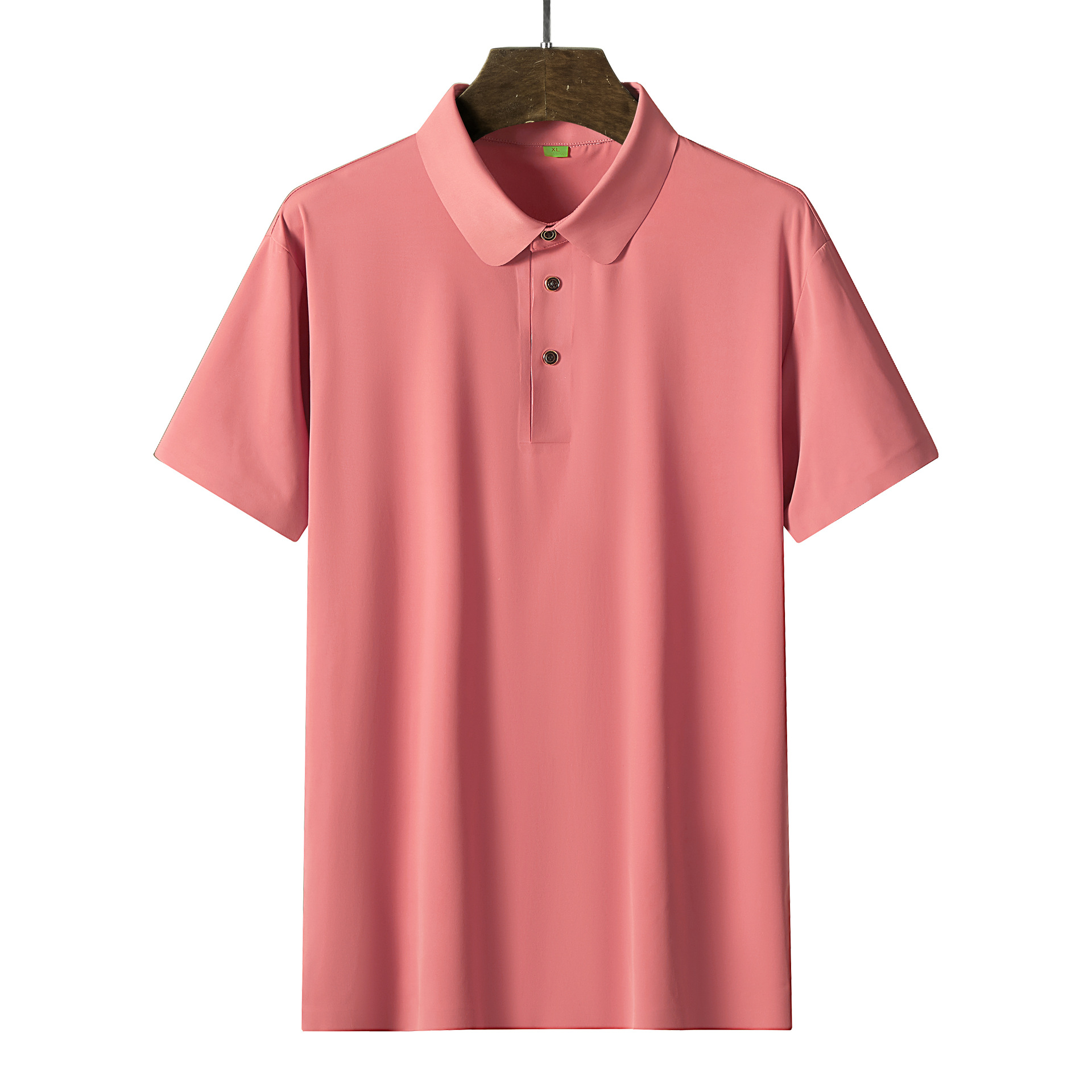 Camisa POLO de secado rápido de verano para hombre, seda de hielo, camiseta deportiva elástica y transpirable, fábrica de manga corta de gran tamaño agradable para la piel para hombre al por mayor
