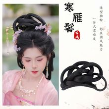 古装汉服假发髻新款唐风拜年中式新娘凤冠造型女盘发假发包温凝髻