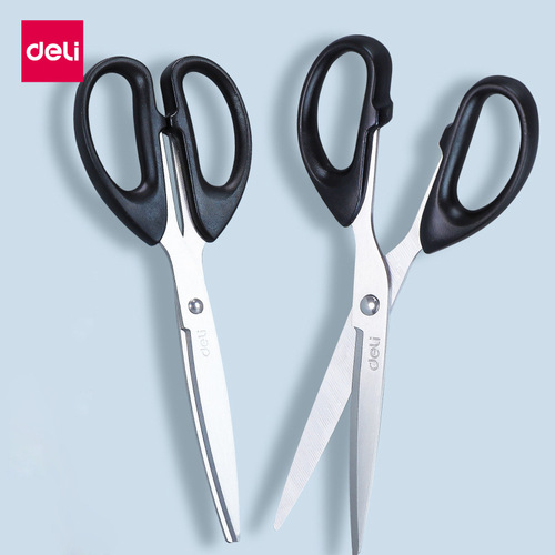 Deli Scissors 6009 Large Office Paper Scissors Stainless Steel Art Scissors Household Sewing Scissors