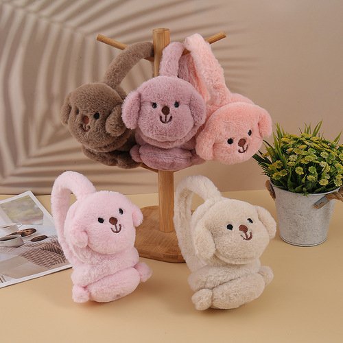Winter and Autumn Fuzzy Warm Ear Muffs Cute Cartoon Ear Covers Cold Protection Ear Guards for Dogs Headwear