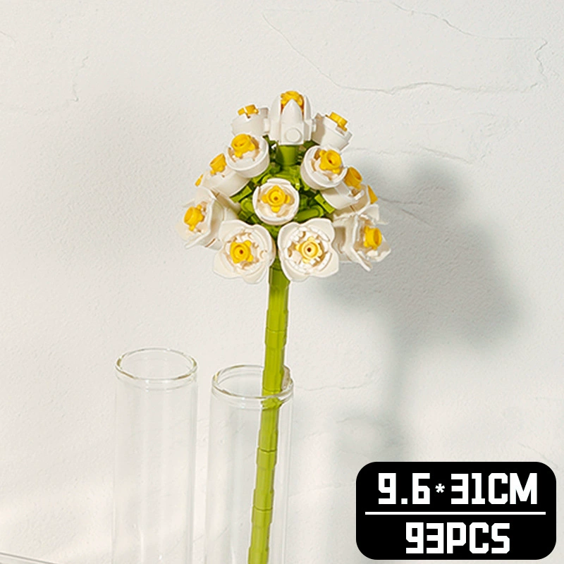 Realistic Table Flower Set, DIY Miniature Bouquet Constructor, Assorted Rose & Sunflower Models, Gift