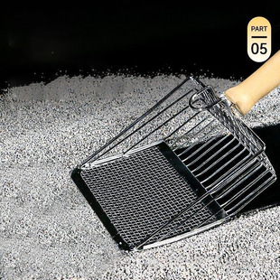 Stainless Steel Cat Litter Shovel Metal Large Fine Hole Cat Poop Shovel Cat Sand Cat Poop Shovel Tool Cross-Border Hot Sale