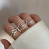 Tide, adjustable ring, simple and elegant design, 2024 years, on index finger, Japanese and Korean